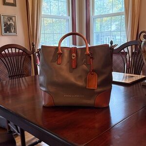 Dooney & Bourke Brown and Gray Leather Shoulder Bag